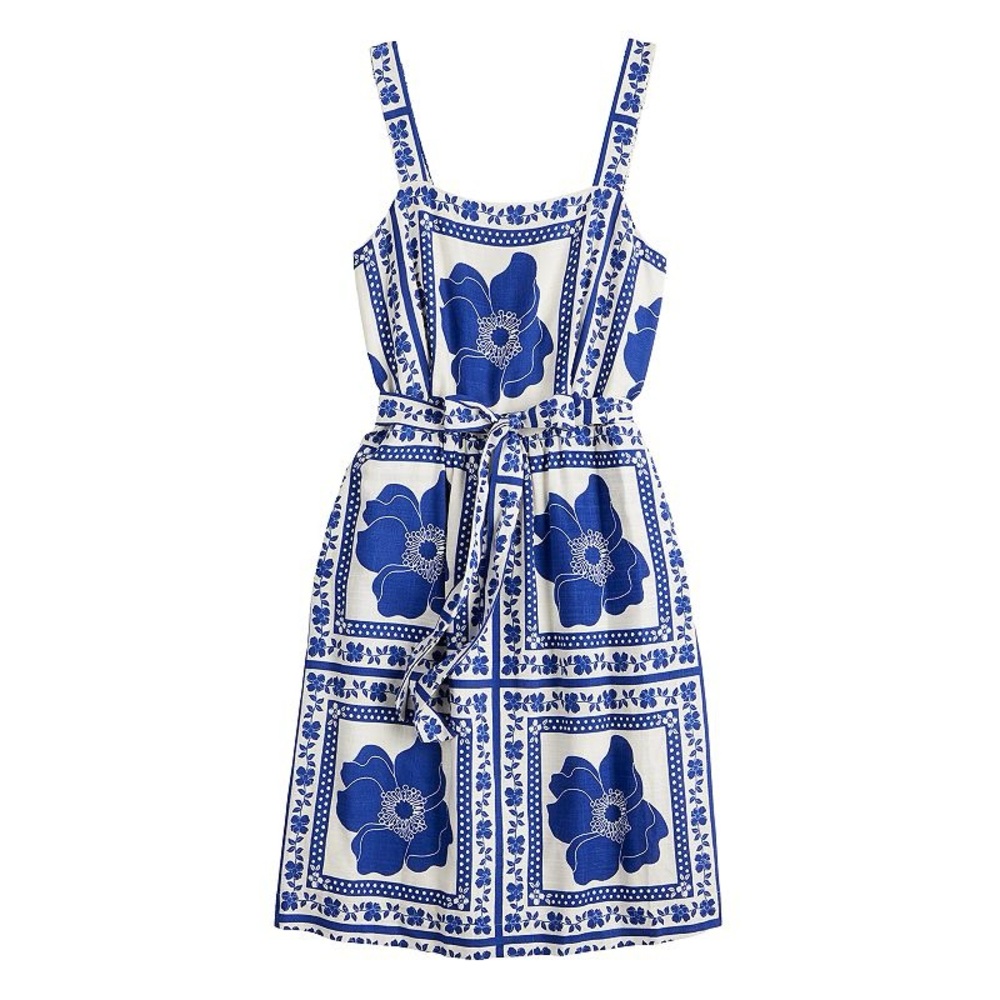Draper James Blue & White Floral Dress